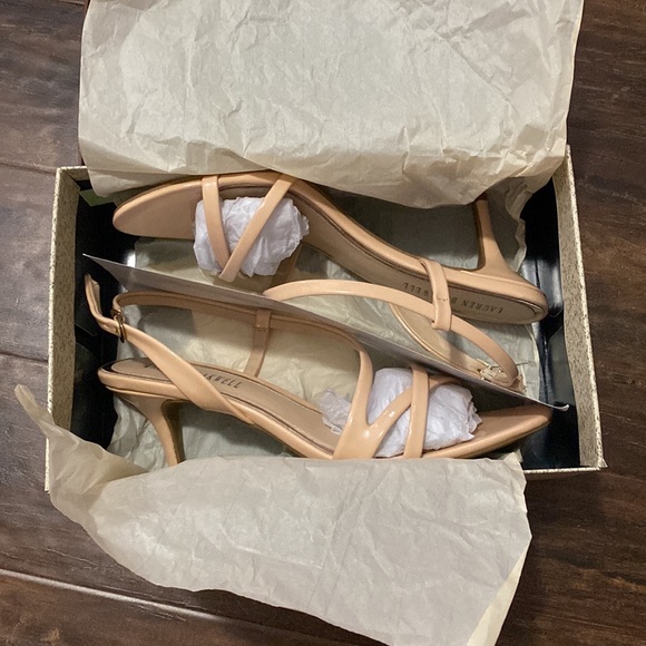 Size 9 1/2. Lauren Blakwell.Nude/cream colored strap heel. 2 1/2” heel. - Picture 3 of 4